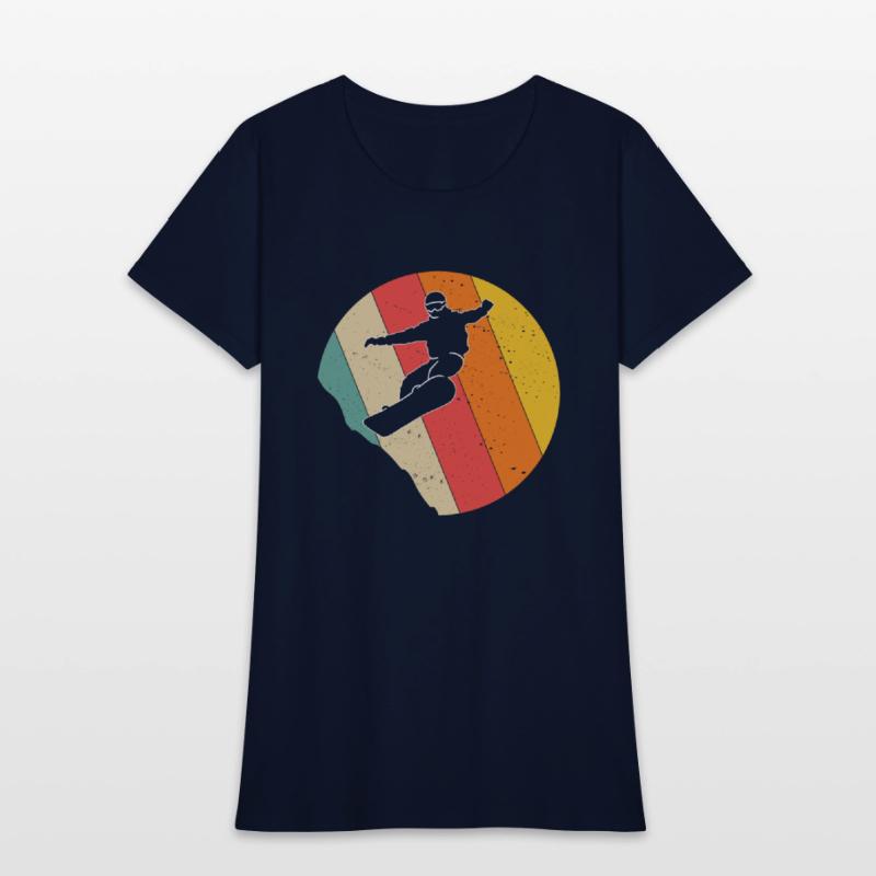 Vintage Sunset Snowboarding Gift For Snowboarders