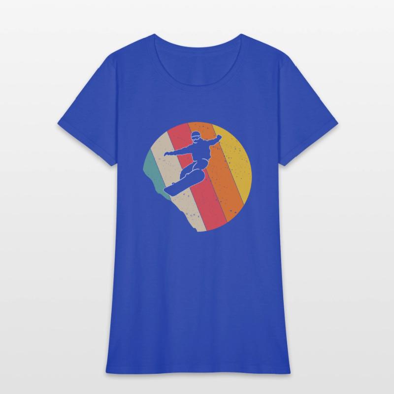 Vintage Sunset Snowboarding Gift For Snowboarders