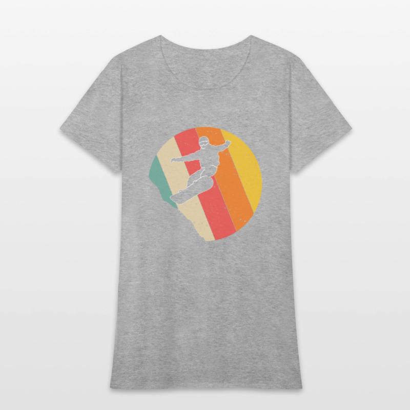 Vintage Sunset Snowboarding Gift For Snowboarders