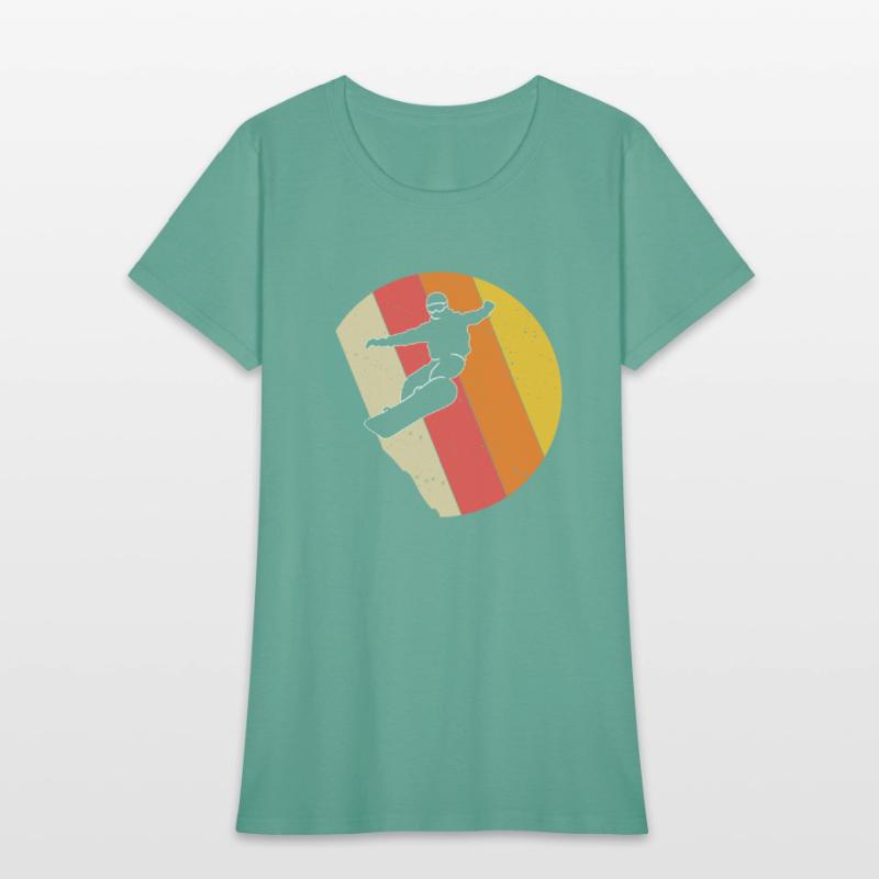 Vintage Sunset Snowboarding Gift For Snowboarders