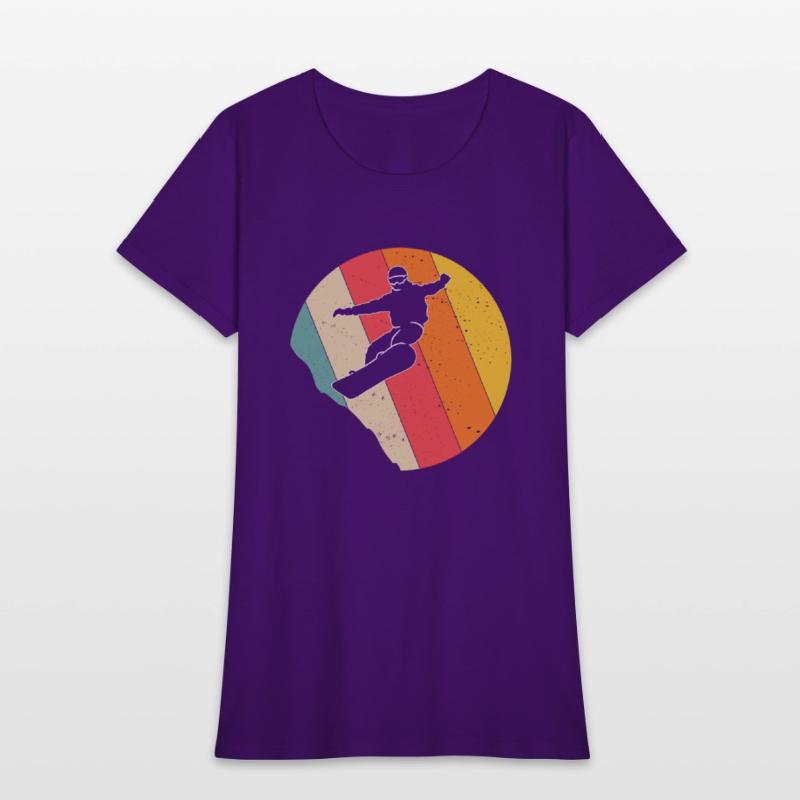 Vintage Sunset Snowboarding Gift For Snowboarders