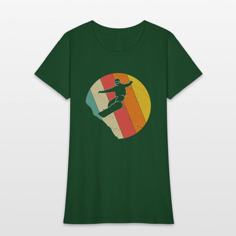 Vintage Sunset Snowboarding Gift For Snowboarders