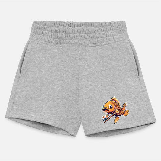 Vivid Gold Fish Sushi Cartoon Design