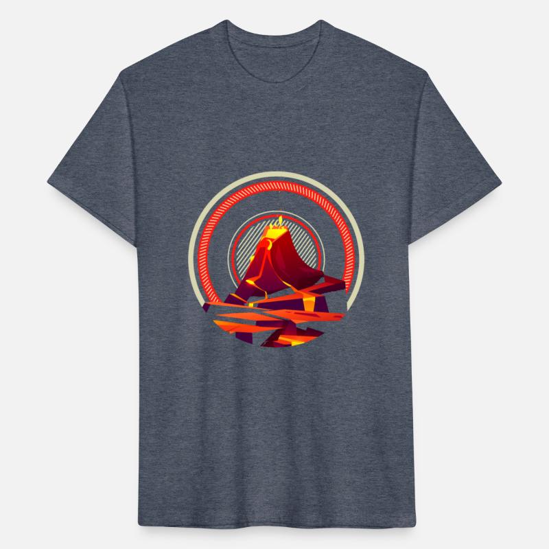 Volcano geology nature illustration motif