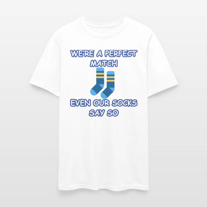 We're A Perfect Match Socks Design