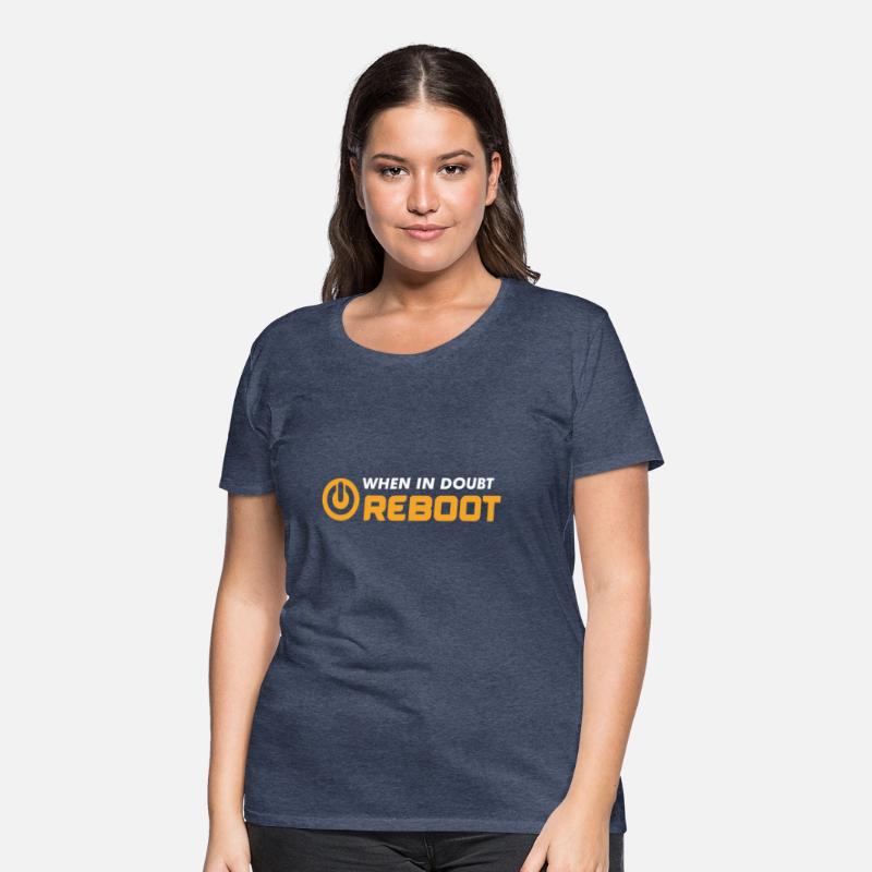 when in doubt reboot programmer tshirt