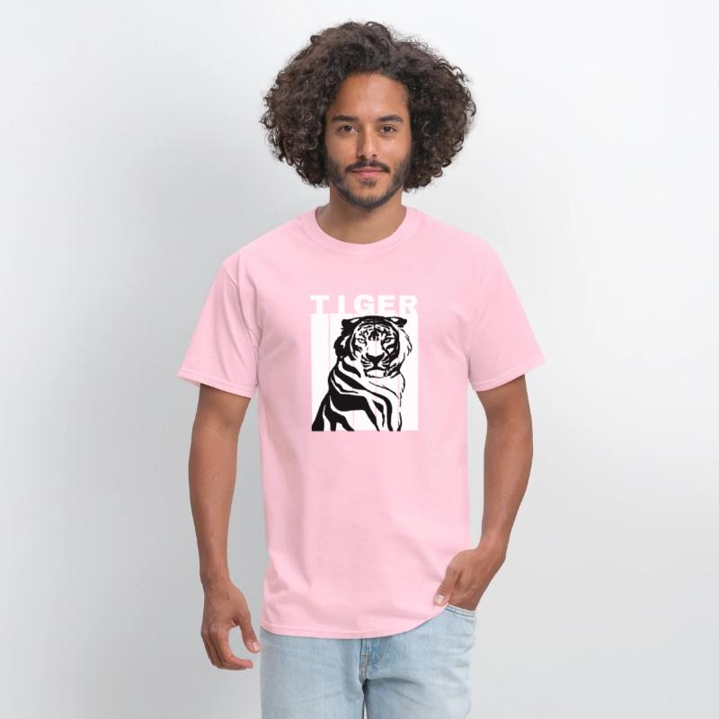 White Black Illustrated Tiger