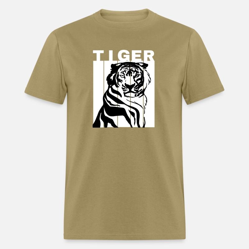 White Black Illustrated Tiger