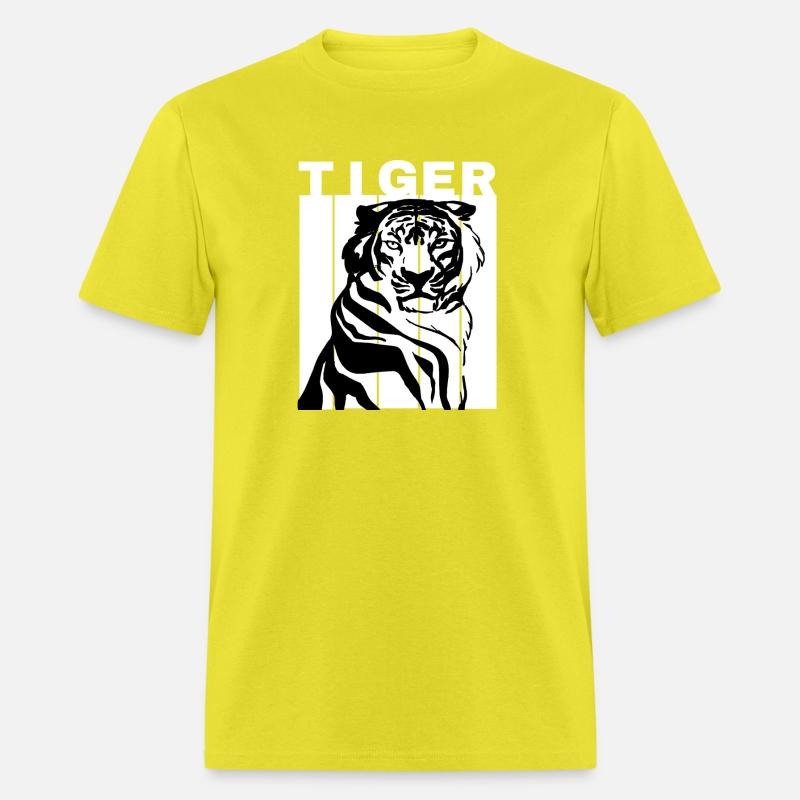 White Black Illustrated Tiger