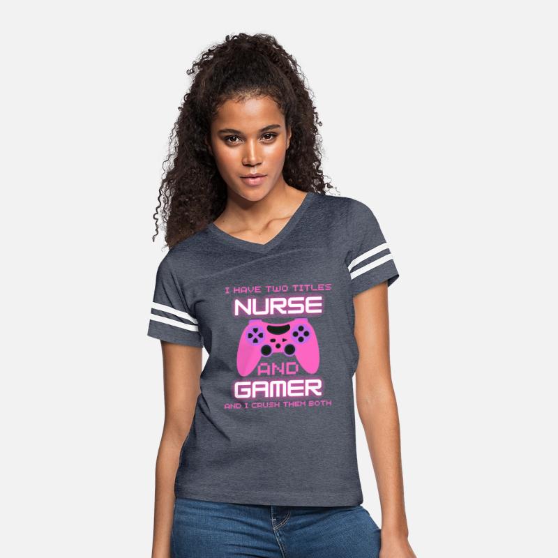 Womens Funny nurse gamer for surses who loves pc g