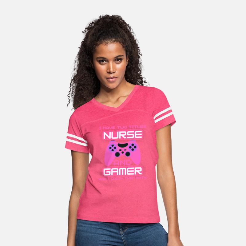 Womens Funny nurse gamer for surses who loves pc g