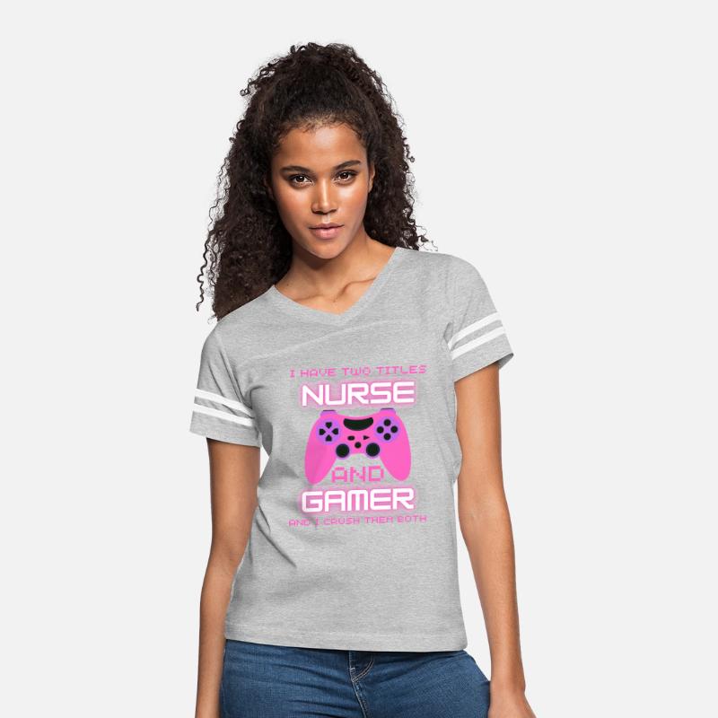 Womens Funny nurse gamer for surses who loves pc g