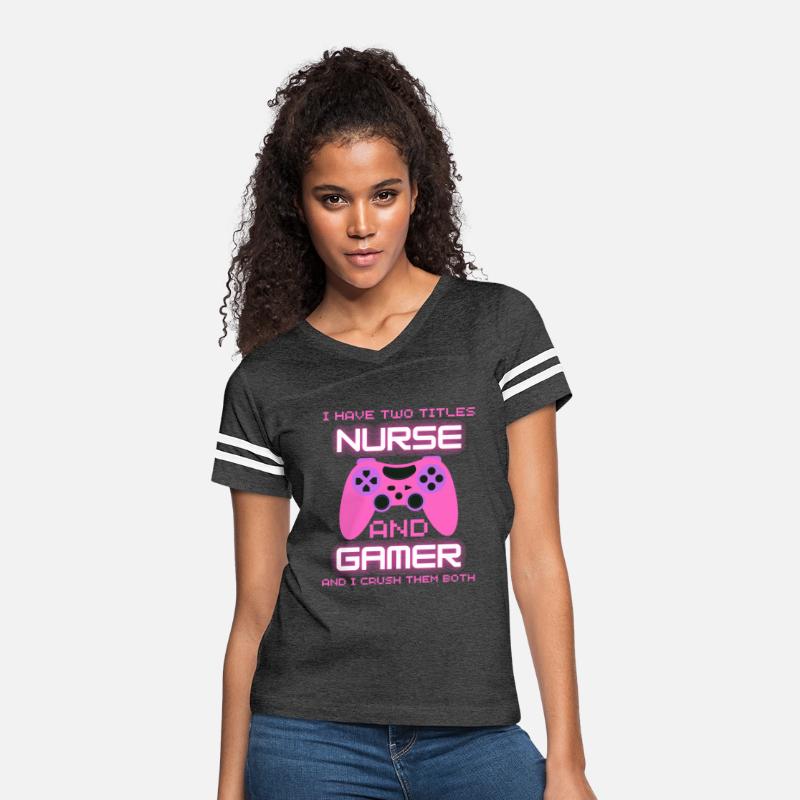 Womens Funny nurse gamer for surses who loves pc g