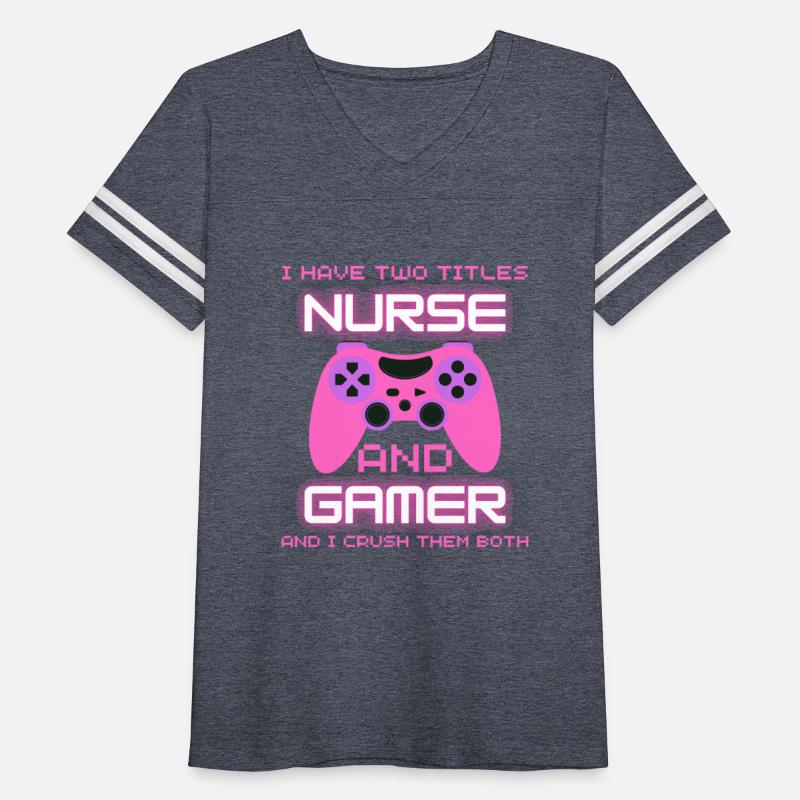 Womens Funny nurse gamer for surses who loves pc g