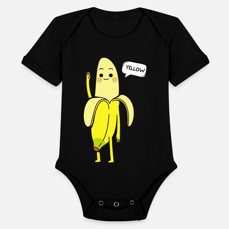 Yellow Fruit Says Hello Funny Banana Greeting Cute