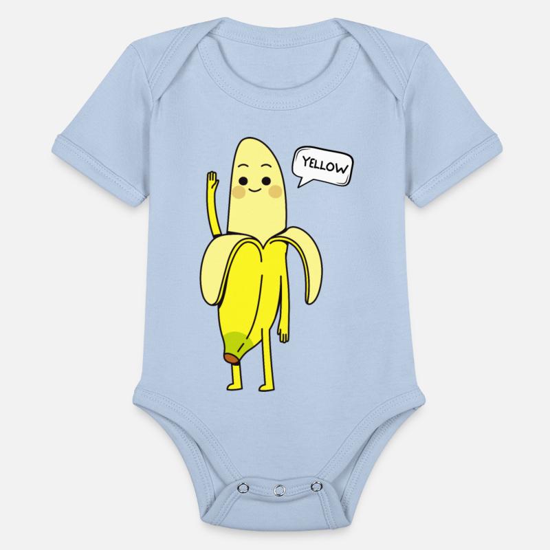 Yellow Fruit Says Hello Funny Banana Greeting Cute