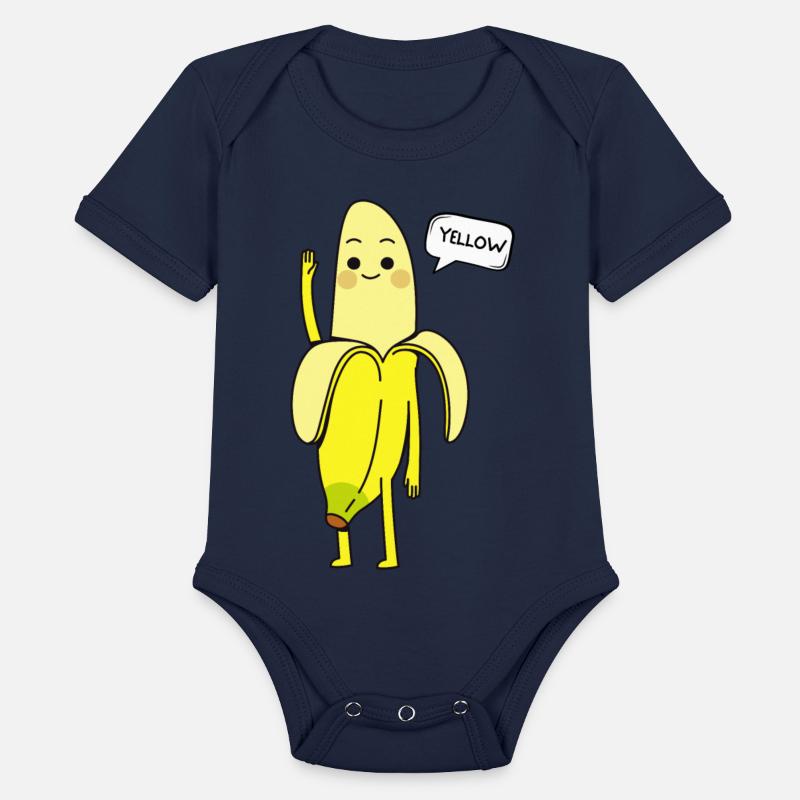 Yellow Fruit Says Hello Funny Banana Greeting Cute