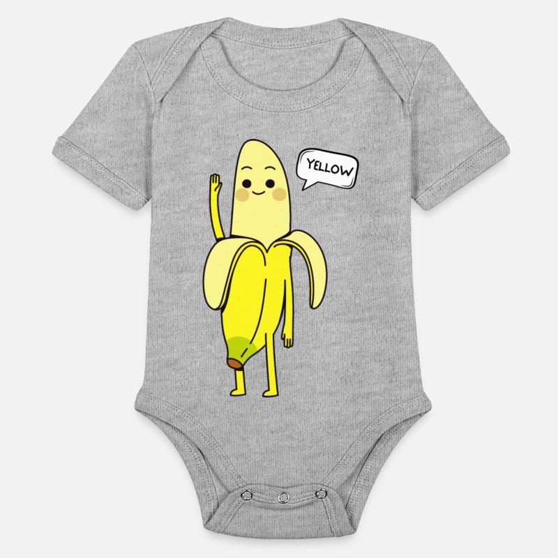 Yellow Fruit Says Hello Funny Banana Greeting Cute