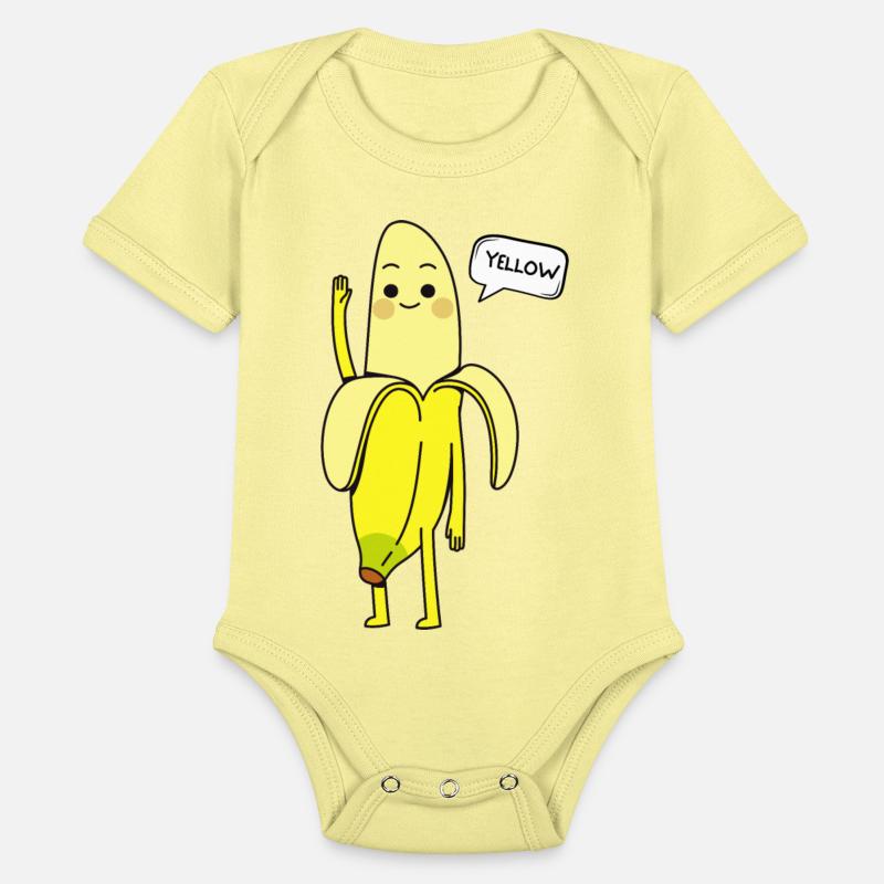 Yellow Fruit Says Hello Funny Banana Greeting Cute