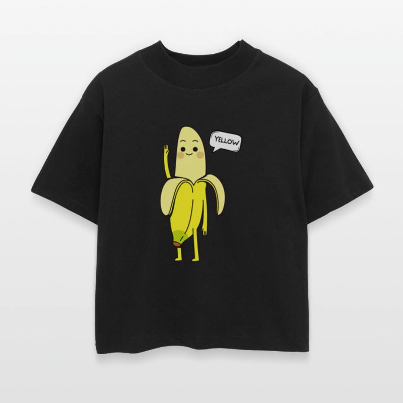 Yellow Fruit Says Hello Funny Banana Greeting Cute