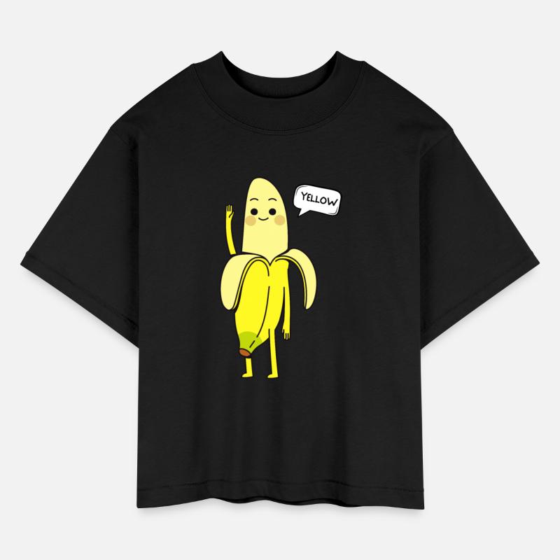 Yellow Fruit Says Hello Funny Banana Greeting Cute