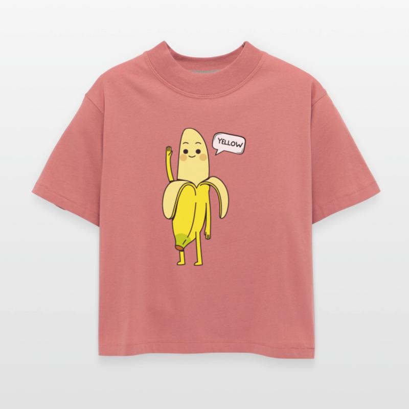 Yellow Fruit Says Hello Funny Banana Greeting Cute
