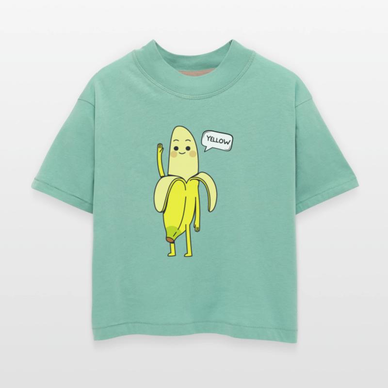 Yellow Fruit Says Hello Funny Banana Greeting Cute