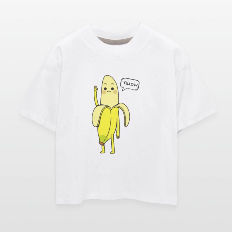 Yellow Fruit Says Hello Funny Banana Greeting Cute