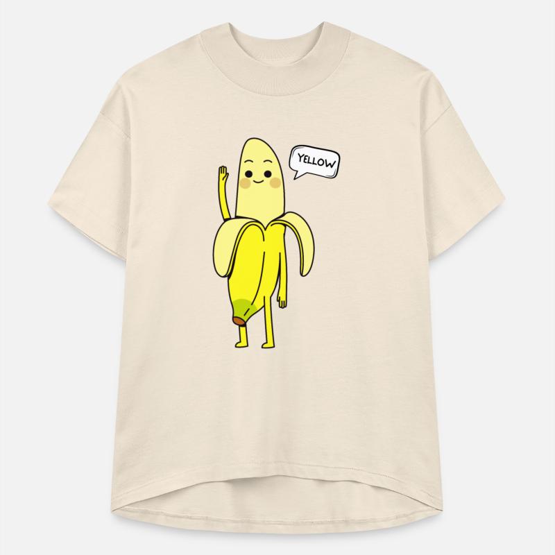 Yellow Fruit Says Hello Funny Banana Greeting Cute