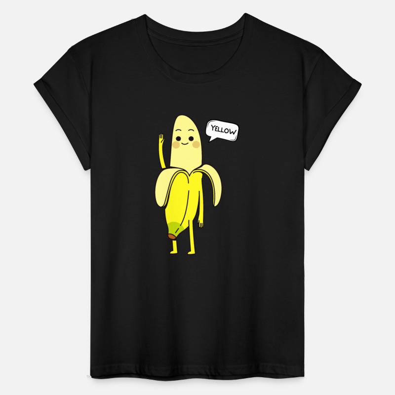 Yellow Fruit Says Hello Funny Banana Greeting Cute