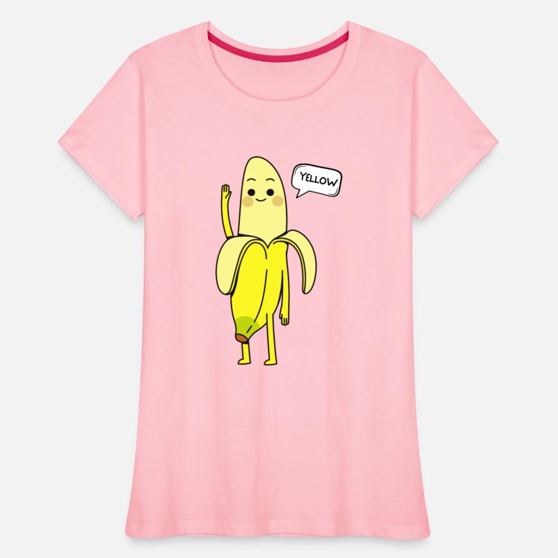 Yellow Fruit Says Hello Funny Banana Greeting Cute